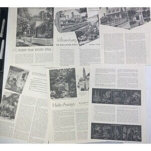 Ephemera Lot Better Homes & Garden July 1936 Pages, Pictures, Prints, VNTG